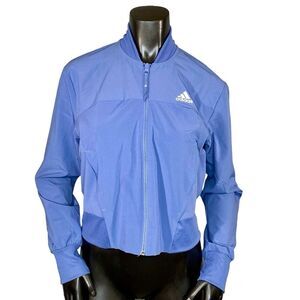 Adidas NWT Cropped Purple Track Jacket SZ Sm Orbit Violet Full Zip Lightweight